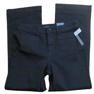 Talbots NWT Black Flare Jeans High Waist Stretch - Size 10